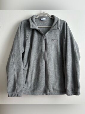 Columbia Women’s 2XL Gray Full Zip Fleece Jacket Stand-Up Collar